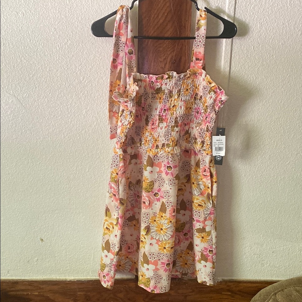 As U Wish Floral Kids Dress - Pink and White